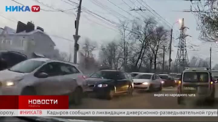 На Синих мостах образовалась пробка